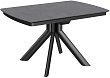 стол Атланта-3/Е (керамика) 130х90(+37) (ноги черные) (керамика CARBON)