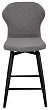 стул Марио полубарный нога черная 600 360F47 (Т180 светло-серый)